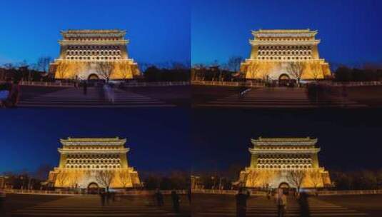 北京正阳门白转黑4K延时拍摄高清在线视频素材下载