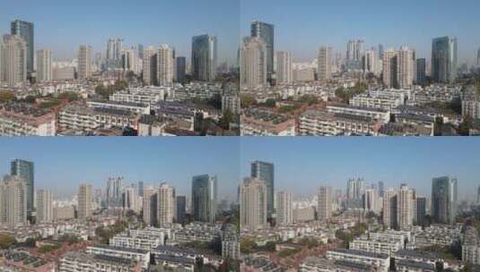 城市航拍南京城市高楼建筑高清在线视频素材下载