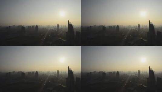 城市日落场景高清在线视频素材下载