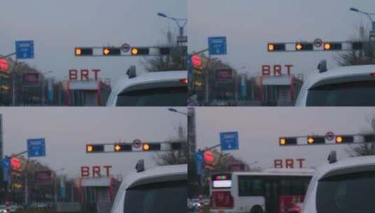 路口的红绿灯高清在线视频素材下载