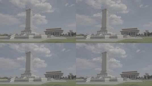 天安门广场延时 人民英雄纪念碑高清在线视频素材下载