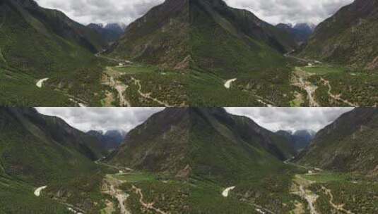 原创西藏川藏线G318林芝帕隆藏布森林高清在线视频素材下载