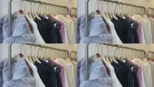 秋冬季服装展示，女装店铺高清在线视频素材下载