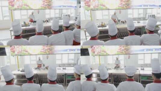 厨师培养 厨艺展示现场教学高清在线视频素材下载