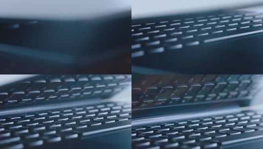 笔记本电脑打开 键盘特写 多镜高清在线视频素材下载