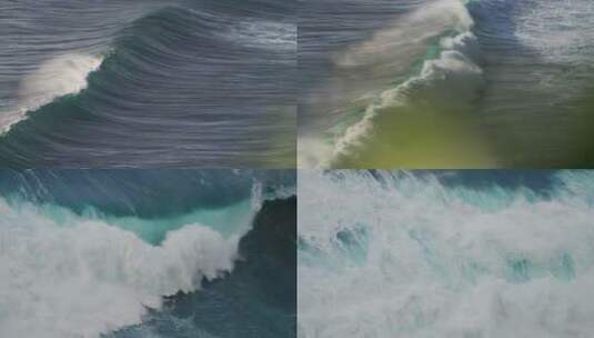海浪冲击大海巨浪海浪慢镜头合集高清在线视频素材下载