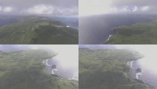 4K美国塞班海岛悬崖大海风光航拍高清在线视频素材下载