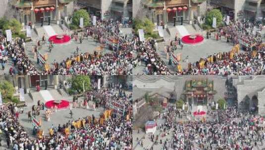 武汉第四届汉口里花朝节开幕1高清在线视频素材下载