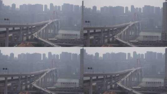 重庆菜园坝长江大桥高清在线视频素材下载