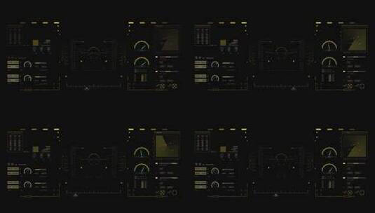 4K高科技交互性仪表组合画面 (2)高清在线视频素材下载