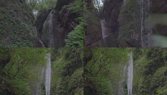 小山沟的小瀑布高清在线视频素材下载