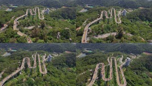 厦门航拍山海步道景观高清在线视频素材下载