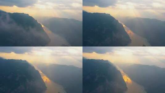 长江三峡云雾高清在线视频素材下载