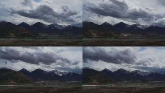 西藏雪山延时加速高清在线视频素材下载