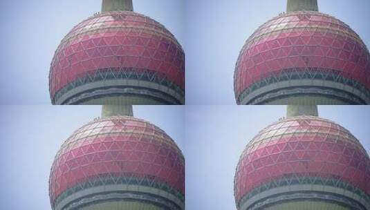 上海东方明珠陆家嘴建筑特写高清在线视频素材下载