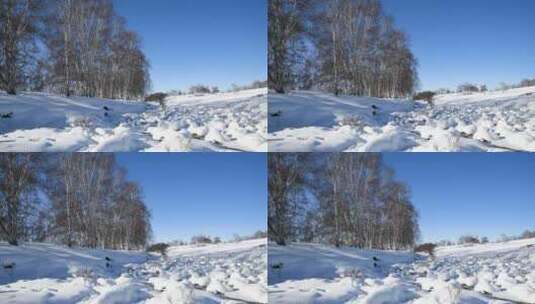 内蒙古雪馒头冬天雪景奇观高清在线视频素材下载