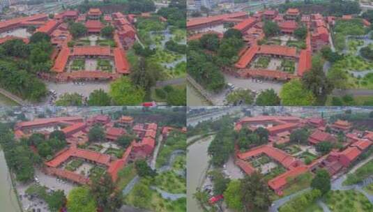 航拍漳州南山禅寺建筑风光高清在线视频素材下载