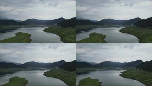 雅女湖 绿水青山 风景 山水 山河 壮丽高清在线视频素材下载