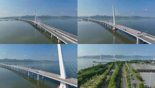 深圳湾公园 深圳湾大桥航拍高清在线视频素材下载