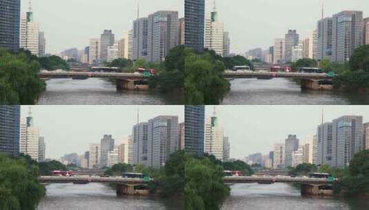 浙江杭州京杭大运河高清在线视频素材下载