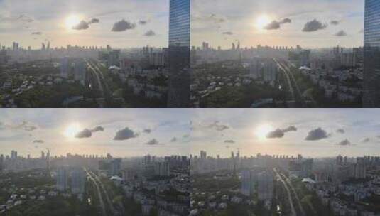 深圳傍晚日落建筑风光高清在线视频素材下载