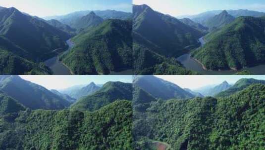4K陕西秦巴山脉自然风光自然地貌航拍视频高清在线视频素材下载
