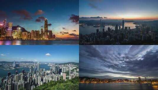 香港城市延时摄影视频素材高清在线视频素材下载