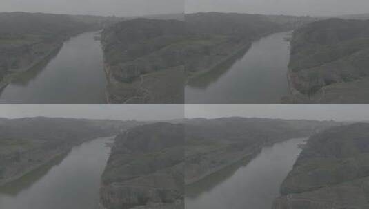 黄河大峡谷航拍大疆御3 D-log 4k素材高清在线视频素材下载