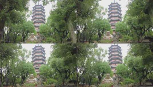 历史古迹苏州北寺塔实拍高清在线视频素材下载