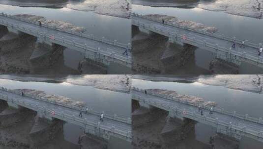 泉州洛阳桥航拍高清在线视频素材下载