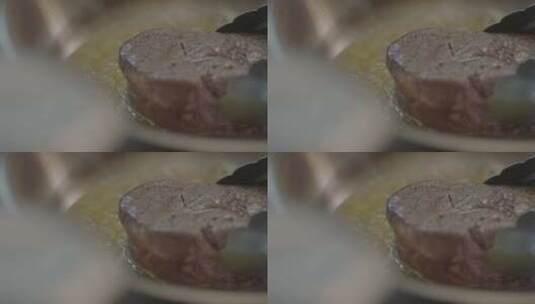 煎牛肉高清在线视频素材下载