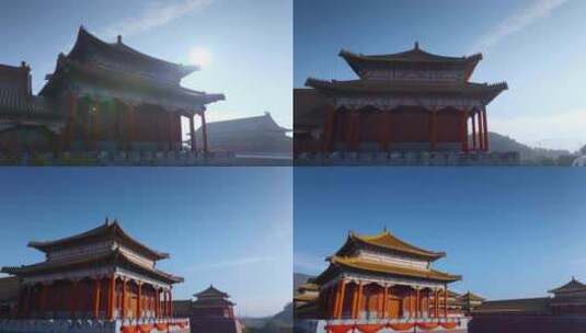 古建筑 古城  中国风建筑 明清风格建筑高清在线视频素材下载