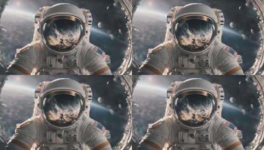 宇航员在空间站高清在线视频素材下载