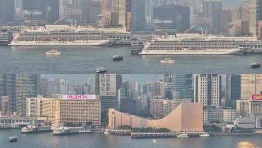 香港维多利亚港游轮高清在线视频素材下载