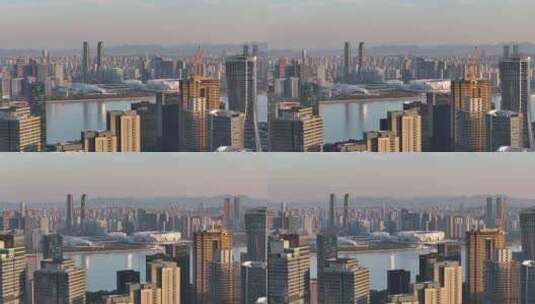 杭州航拍-钱江新城-奥体中心高清在线视频素材下载