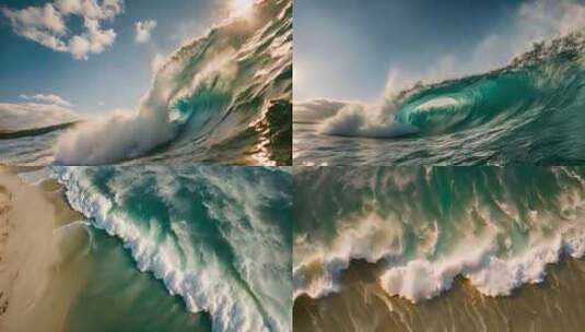 大海海浪镜头合集01高清在线视频素材下载