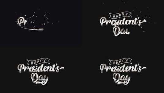 总统日快乐文字动画高清在线视频素材下载
