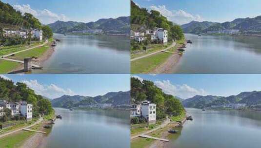 新安江 山水画廊 皖南 宣传片 徽派建筑高清在线视频素材下载
