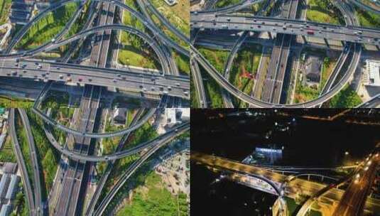 高架桥立交桥汽车车辆车流视频素材高清在线视频素材下载