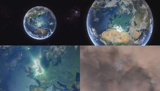 现实的地球用阿尔法通道和英国边界放大云层高清在线视频素材下载