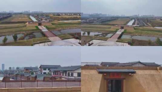 湖北荆州楚国都城航拍高清在线视频素材下载