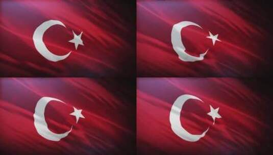 土耳其国旗编织动画高清在线视频素材下载