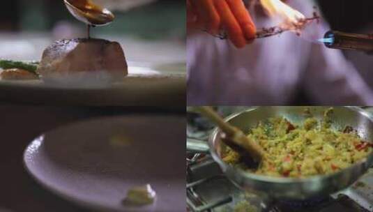 法国大厨制作西餐牛排 牛排制作过程高清在线视频素材下载