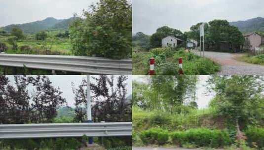 车窗外风景 行驶中窗外景色 路边沿途风景高清在线视频素材下载