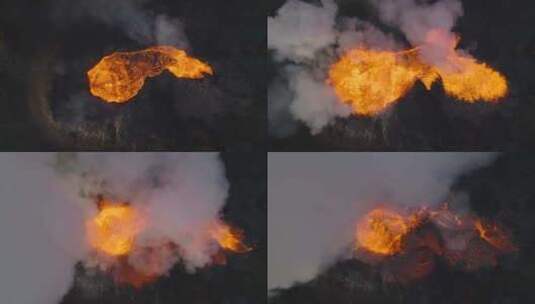 火山，火山口，流动，熔岩高清在线视频素材下载