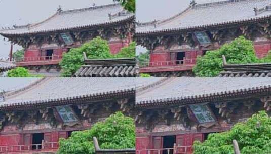 天津蓟县独乐寺观音阁寺庙木构古建筑泥塑高清在线视频素材下载