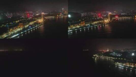 烟台海边夜景高清在线视频素材下载