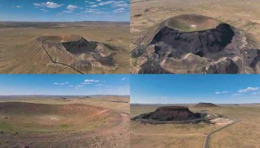 内蒙古乌兰哈达火山群高清在线视频素材下载