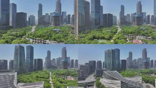 重庆江北嘴中央商务区江北城航拍高清在线视频素材下载