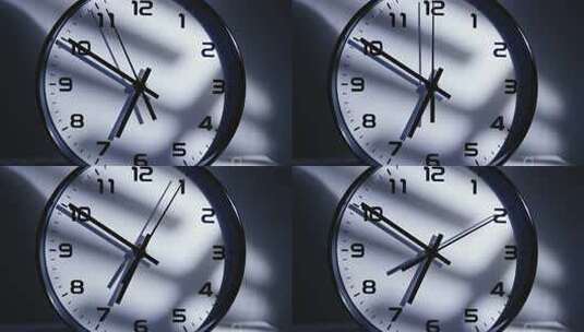 特写时钟表盘与光影高清在线视频素材下载